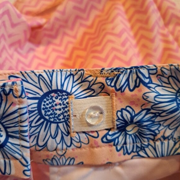 Turtles & Tees girls size XL 14/16 pink & peach shorts, zig zag design NWT - Picture 4 of 5